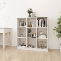 Berkfield Home Beautiful Book Cabinet/Room Divider White 104x33.5x110 cm Solid P - thumbnail 2