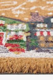 Homescapes Traditional Christmas Village Coir Doormat in Brown - thumbnail 3