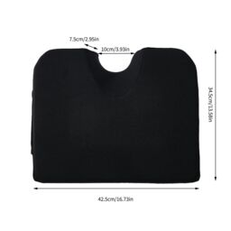 Xample Car Seat Cushion Wedge Seat Cushion Booster Seat Cushion Memory Foam Seat Pad in Black - thumbnail 5