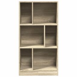 Berkfield Home Bookcase Sonoma Oak 57x28.5x107.5 cm Engineered Wood in Brown - thumbnail 4