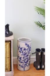 KDMD Umbrella Stand Vintage Blue & White Bird Design - thumbnail 3