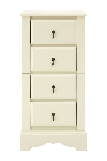 Orsina Stylish Compact 4 Drawers Chest, Modern Chest Of Drawers For Livingroom, Minimalist Storage Chest For Lounge in White - image 1