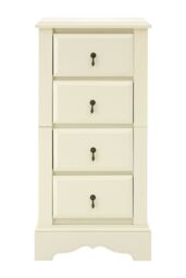 Orsina Stylish Compact 4 Drawers Chest, Modern Chest Of Drawers For Livingroom, Minimalist Storage Chest For Lounge in White - thumbnail 1