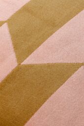 Furn Kalho Geometric Velvet Cushion in Pink - Size: 45 cm x 45 cm - thumbnail 4