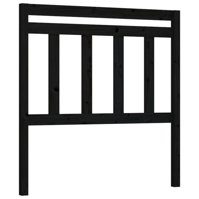 Berkfield Home Bed Headboard Black 81x4x100 cm Solid Wood Pine - Size: 81 x 4 x 100 cm - image 1