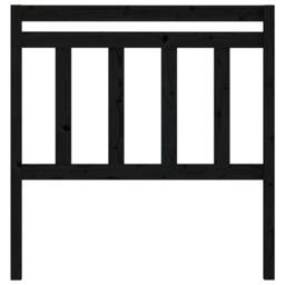Berkfield Home Bed Headboard Black 81x4x100 cm Solid Wood Pine - Size: 81 x 4 x 100 cm - thumbnail 3