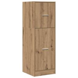 Berkfield Home Elegant Apothecary Cabinet Artisian Oak 40x41x118 cm Engineered Wood in Brown - Size: 40 x 41 x 118 cm - thumbnail 3