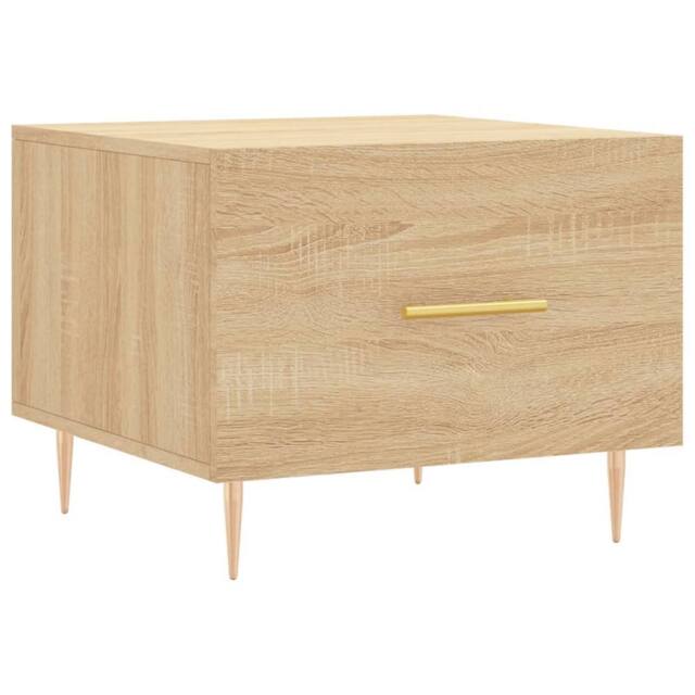 Berkfield Home Coffee Table Sonoma Oak 50x50x40 cm Engineered Wood in Light Tan - Size: 50 x 50 x 40 cm - image 1
