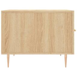 Berkfield Home Coffee Table Sonoma Oak 50x50x40 cm Engineered Wood in Light Tan - Size: 50 x 50 x 40 cm - thumbnail 7