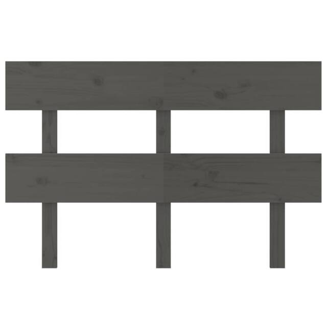 Berkfield Home Beautiful Bed Headboard Grey 144x3x81 cm Solid Wood Pine - Size: 144 x 3 x 81 cm - image 1