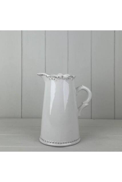 KDMD White Jug with Decorative Rim - image 1