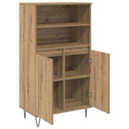 Berkfield Home Highboard with Shelf with Storage with Door Brown Engineered wood - thumbnail 5