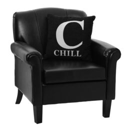 Orsina Chill Words Cushion in Black - thumbnail 3