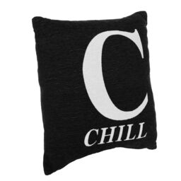 Orsina Chill Words Cushion in Black - thumbnail 2