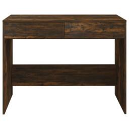 Berkfield Home Sturdy Desk Smoked Oak 101x50x76.5 cm Engineered Wood in Brown - thumbnail 5