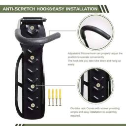 Hinsinc 4x Bike Storage Wall Mounted Hook in Black - Size: 10000mm x 520mm - thumbnail 3
