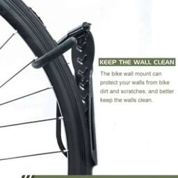 Hinsinc 4x Bike Storage Wall Mounted Hook in Black - Size: 10000mm x 520mm - thumbnail 5