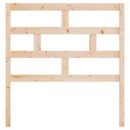 Berkfield Home Bed Headboard 106x4x100 cm Solid Wood Pine in Natural - Size: 106 x 4 x 100 cm - thumbnail 4