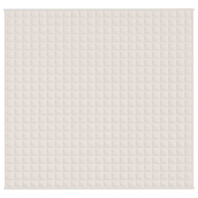 Berkfield Home Soft Weighted Blanket Light Cream 220x230 cm King 11 kg Fabric - image 1