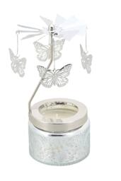 Garden Sanctuary Rotating Carousel Scented Candle in Silver - thumbnail 1