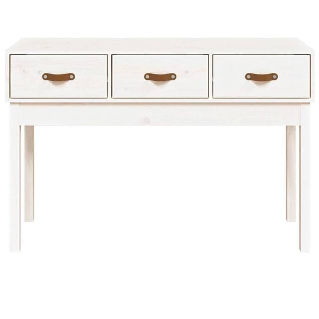 Berkfield Home Beautiful Console Table White 114x40x75 cm Solid Wood Pine - Size: 114 x 40 x 75 cm - image 1
