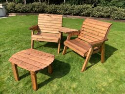 Charles Taylor Trading Grand Twin Set Angled With Coffee Table in Brown - thumbnail 2