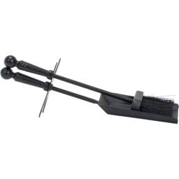 VOGREX Hearth Fireplace Steel Shovel Brush Set Fireside Coal Ash Tools in Black - thumbnail 2