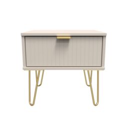 Ready Assembled 2 U Bexley 1 Drawer Bedside (Ready Assembled) in Taupe - thumbnail 1