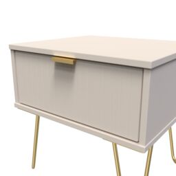 Ready Assembled 2 U Bexley 1 Drawer Bedside (Ready Assembled) in Taupe - thumbnail 4