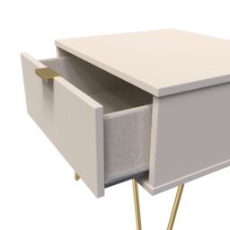 Ready Assembled 2 U Bexley 1 Drawer Bedside (Ready Assembled) in Taupe - thumbnail 5