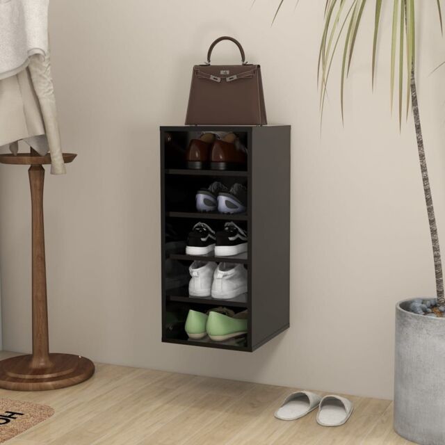 Berkfield Home Shoe Cabinet Black 31.5x35x70 cm Engineered Wood - image 1
