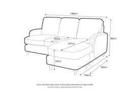 The Great Sofa Company Orla Right Hand Chaise Sofa Manhattan Charcoal in Terracotta - thumbnail 4