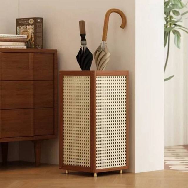 KORVIXA Bamboo Umbrella Holder Free Standing in Brown - Size: 0.6m2 - image 1
