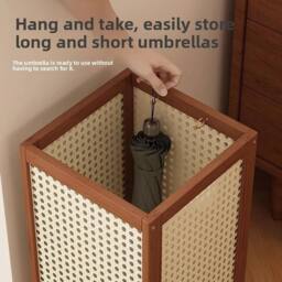 KORVIXA Bamboo Umbrella Holder Free Standing in Brown - Size: 0.6m2 - thumbnail 4