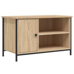 Berkfield Home TV Cabinet Sonoma Oak 80x40x50 cm Engineered Wood in Light Brown - Size: 80 x 40 x 50 cm - thumbnail 1