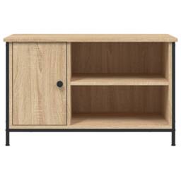 Berkfield Home TV Cabinet Sonoma Oak 80x40x50 cm Engineered Wood in Light Brown - Size: 80 x 40 x 50 cm - thumbnail 6