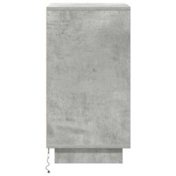 Berkfield Home Bedside Cabinet with LED Lights¬†Concrete Grey 38x34x65 cm - Size: 38 x 34 x 65 cm - thumbnail 8