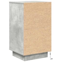Berkfield Home Bedside Cabinet with LED Lights¬†Concrete Grey 38x34x65 cm - Size: 38 x 34 x 65 cm - thumbnail 9