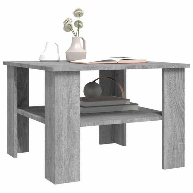 Berkfield Home Decorative Coffee Table Grey Sonoma 60x60x42 cm Engineered Wood - Size: 60 x 60 x 42 cm - image 1