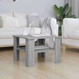Berkfield Home Decorative Coffee Table Grey Sonoma 60x60x42 cm Engineered Wood - Size: 60 x 60 x 42 cm - thumbnail 2