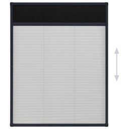 Berkfield Home Plisse Insect Screen for Windows Aluminium Anthracite 60x80cm in Black - Size: 60x80 cm - thumbnail 4