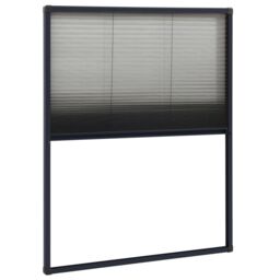 Berkfield Home Plisse Insect Screen for Windows Aluminium Anthracite 60x80cm in Black - Size: 60x80 cm - thumbnail 2