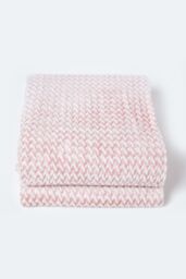 Homescapes Mora Faux Fur Velvet Throw in Pink - Size: 200 cm x 230 cm - thumbnail 2