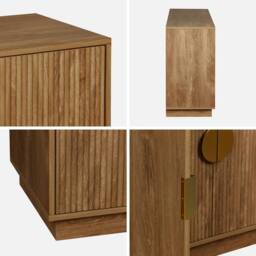 sweeek 160cm exotic 4-door mango wood effect sideboard in Brown - thumbnail 7