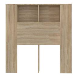 Berkfield Home Headboard Cabinet Sonoma Oak 100x18.5x104.5 cm in Brown - thumbnail 4