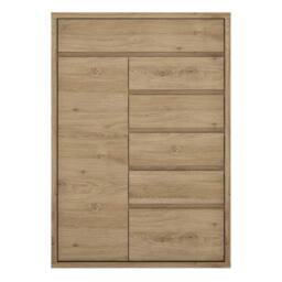 Wyld Haus Athens Natural Oak Effect 1 Door 6 Drawer Storage Chest - thumbnail 3