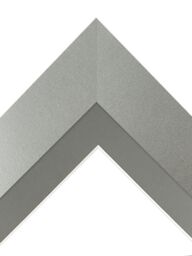 Frames & Mirrors 4U Metro Light Grey Frame with Dark Grey Mount for Image Size 8 x 6 Inch - thumbnail 3