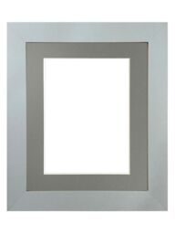 Frames & Mirrors 4U Metro Light Grey Frame with Dark Grey Mount for Image Size 8 x 6 Inch - thumbnail 1