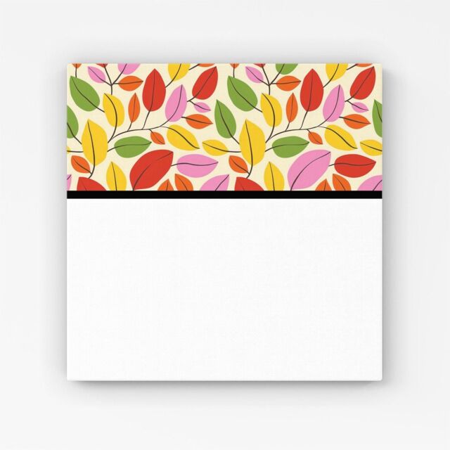 "Warren Reed - Designer Autumn Leaves Canvas in Red - Size: W16"" x H16""" - image 1