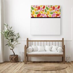 "Warren Reed - Designer Autumn Leaves Canvas in Red - Size: W16"" x H16""" - thumbnail 3